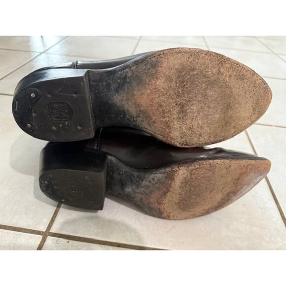 Dan Post Western Cowboy Boots Men’s 10.5 D Black Cherry Burgundy Pointed Toe GUC - Picture 8 of 14